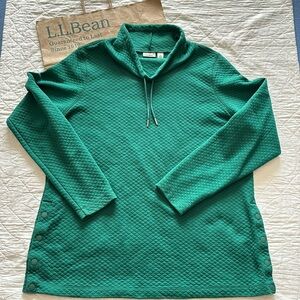 LL Bean Quilted Funnelneck